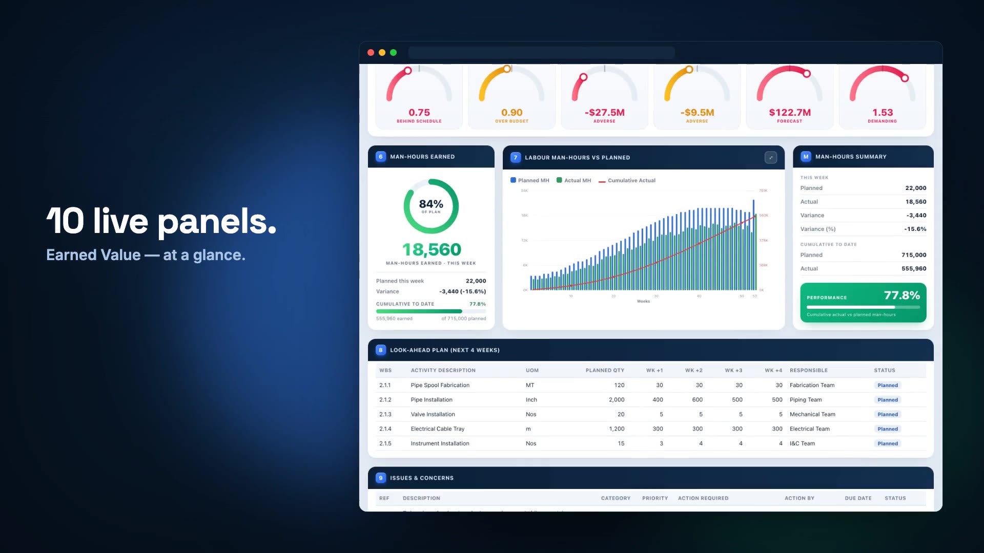 TSconsult Weekly Progress Report dashboard